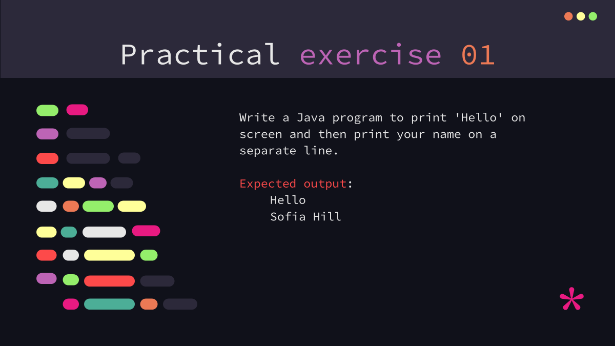 Exercise 1 example